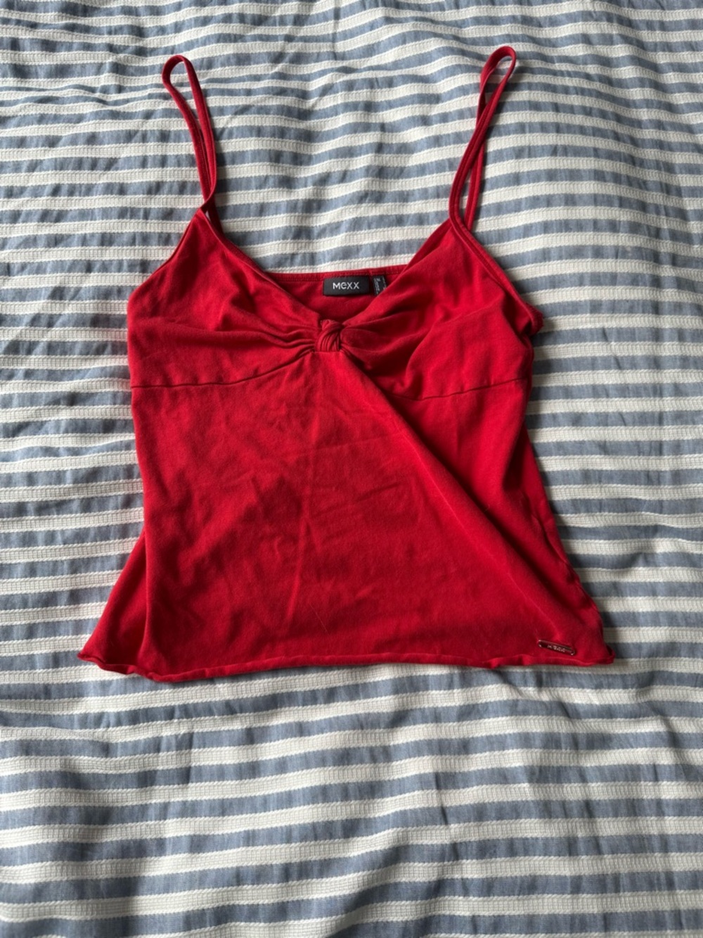 Mexx Red Knot-Front Spaghetti-Strap Tank Top